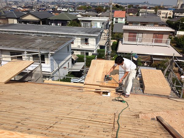 屋根下地　垂木　