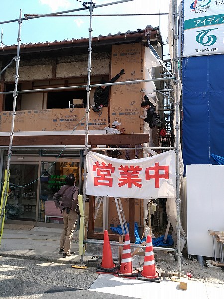 耐震補強を行っています。名古屋市中川区の古民家再生