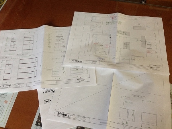 プラン作成、家具図面を作成しました。大須の八百屋さん