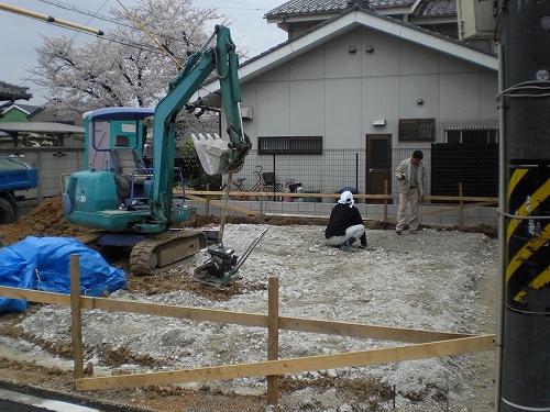 基礎工事　守山区新築戸建て注文住宅　