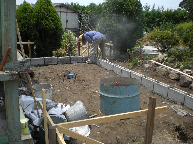 岡崎市　古民家再生工事現場　倉庫増築中