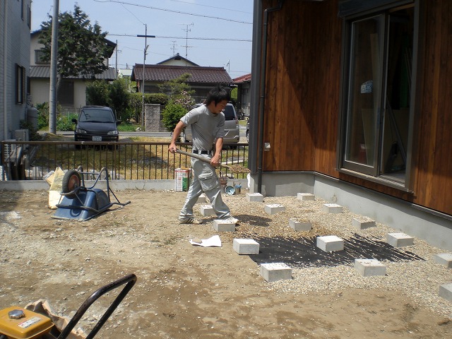 木の家のK様邸のウッドデッキ。